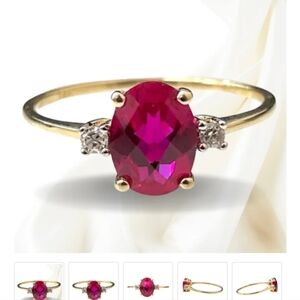 Authentic Vintage red ruby ring